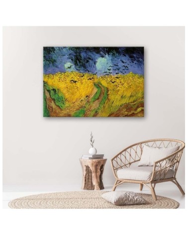 Bild - Weizenfeld mit Raben - V. van Gogh Reproduktion | Feeby