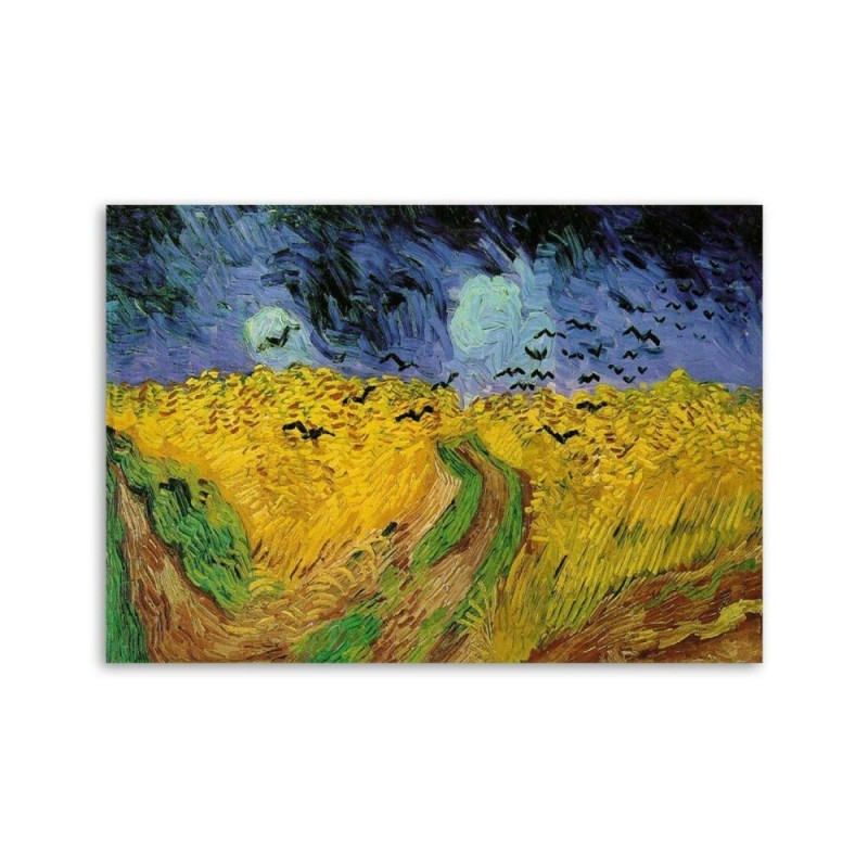 Bild - Weizenfeld mit Raben - V. van Gogh Reproduktion | Feeby