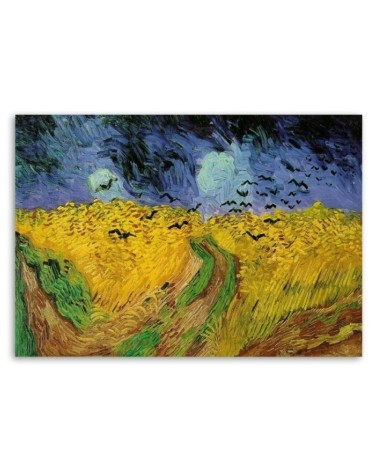 Bild - Weizenfeld mit Raben - V. van Gogh Reproduktion | Feeby