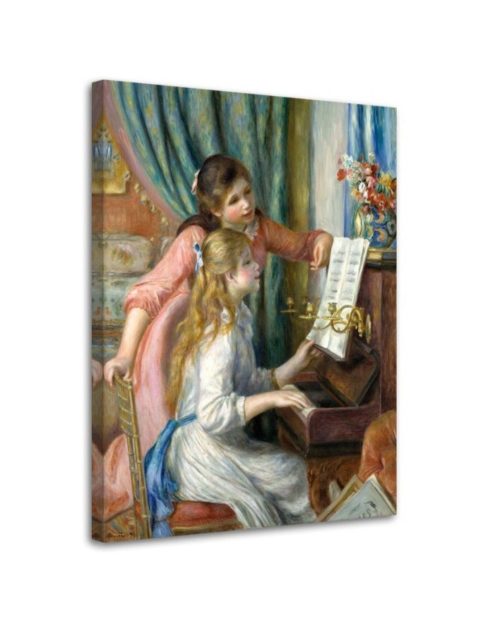 Girls at the piano A. Renoir - reproduction of paintings | FEEBY