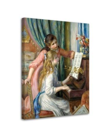 Leinwandbild - Mädchen am Klavier - A. Renoir Reproduktion | Feeby