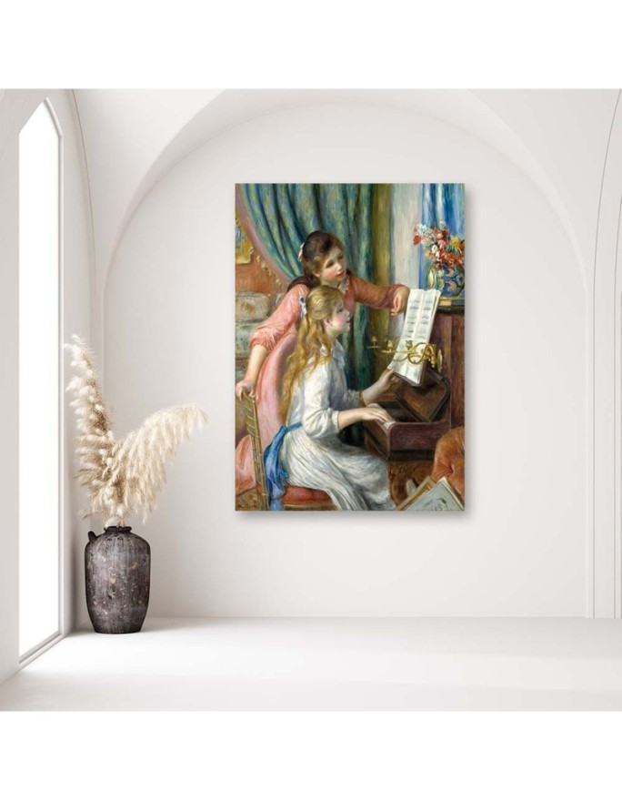 Girls at the piano A. Renoir - reproduction of paintings | FEEBY