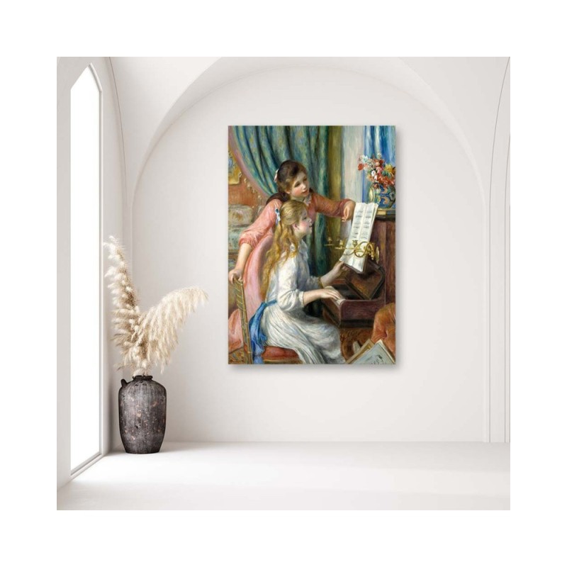 Leinwandbild - Mädchen am Klavier - A. Renoir Reproduktion | Feeby