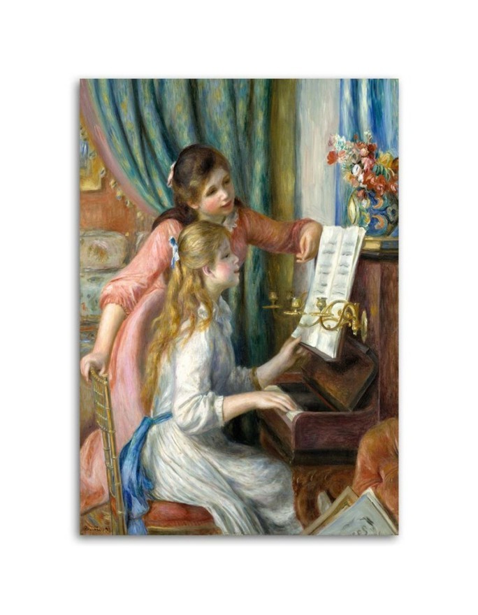 Girls at the piano A. Renoir - reproduction of paintings | FEEBY