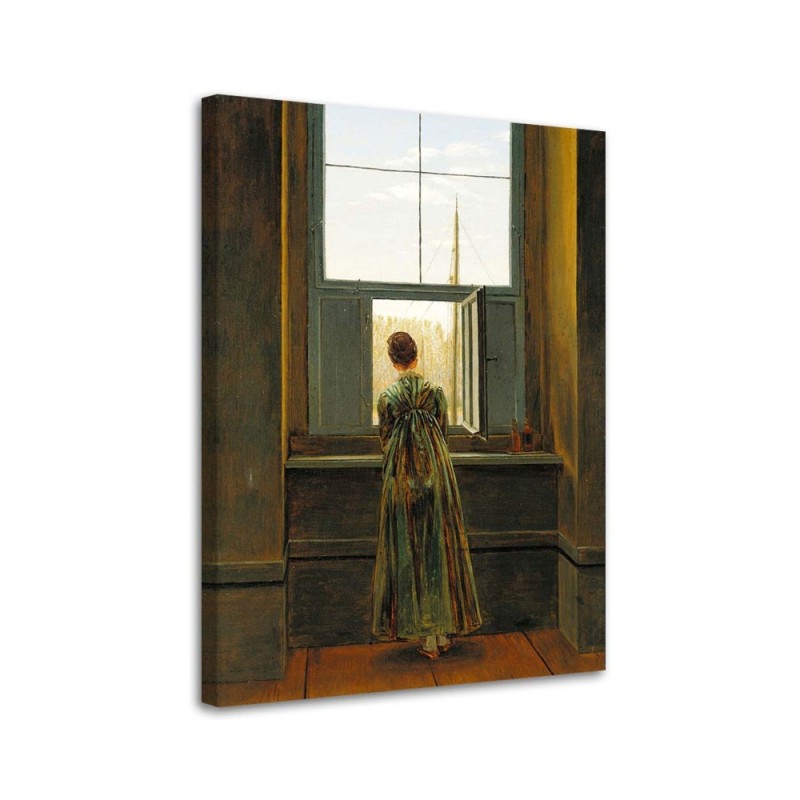 Bild - Frau im Fenster - C. D. Friedrich Reproduktion | Feeby