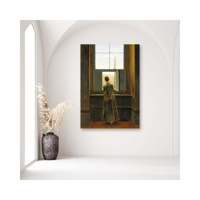 Bild - Frau im Fenster - C. D. Friedrich Reproduktion | Feeby