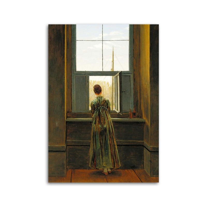 Bild - Frau im Fenster - C. D. Friedrich Reproduktion | Feeby