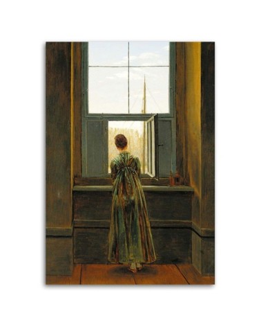 Bild - Frau im Fenster - C. D. Friedrich Reproduktion | Feeby