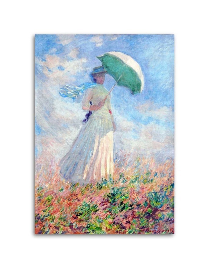 Kobieta z parasolem w prawo C. Monet - Reprodukcje artystów | FEEBY