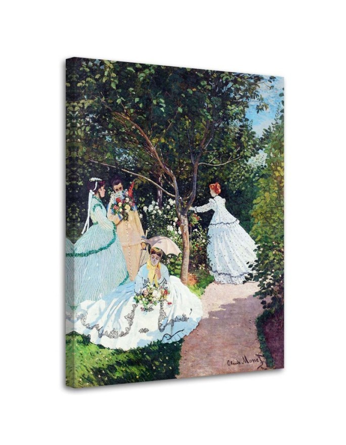 Bild - Frauen in einem Garten - C. Monet Reproduktion | Feeby