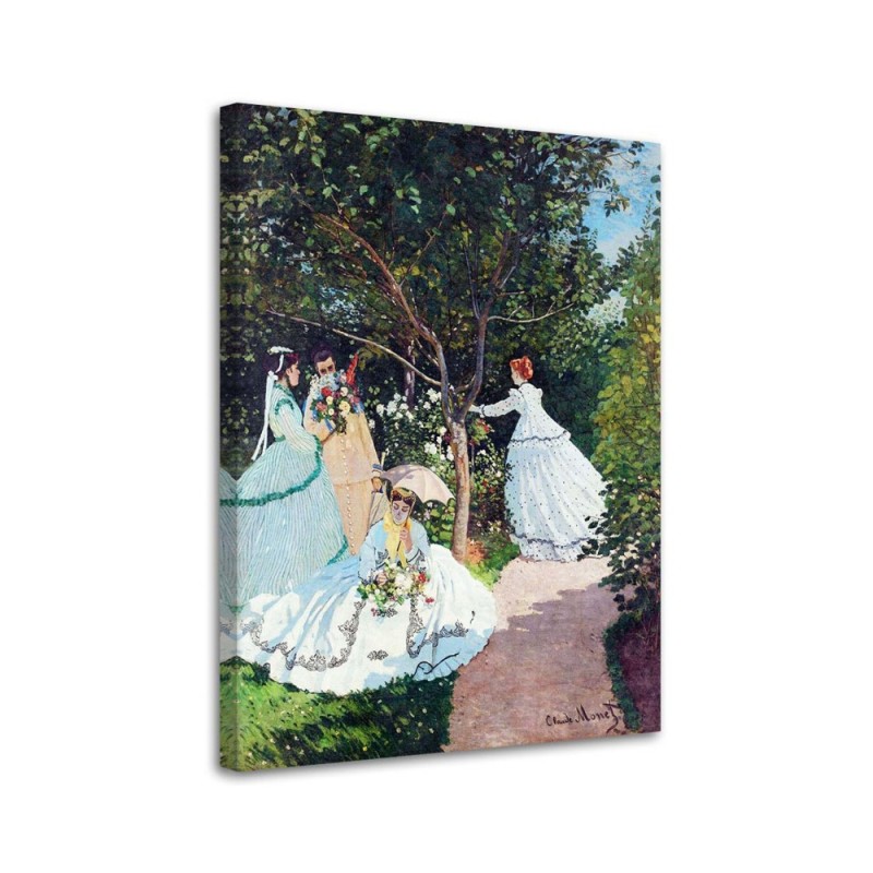 Bild - Frauen in einem Garten - C. Monet Reproduktion | Feeby