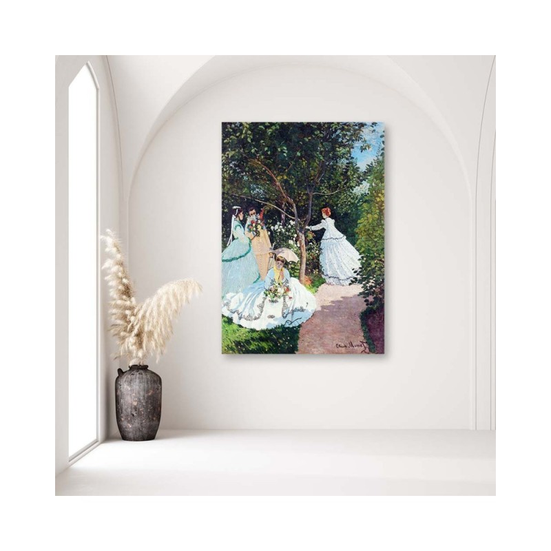 Bild - Frauen in einem Garten - C. Monet Reproduktion | Feeby