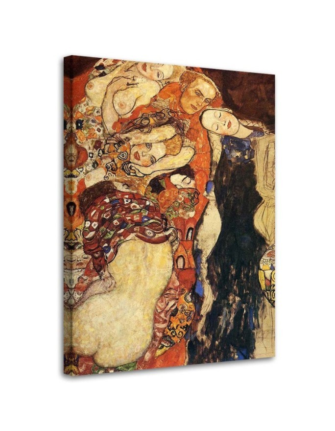 Leinwandbild - Braut und Bräutigam - G. Klimt Reproduktion | Feeby