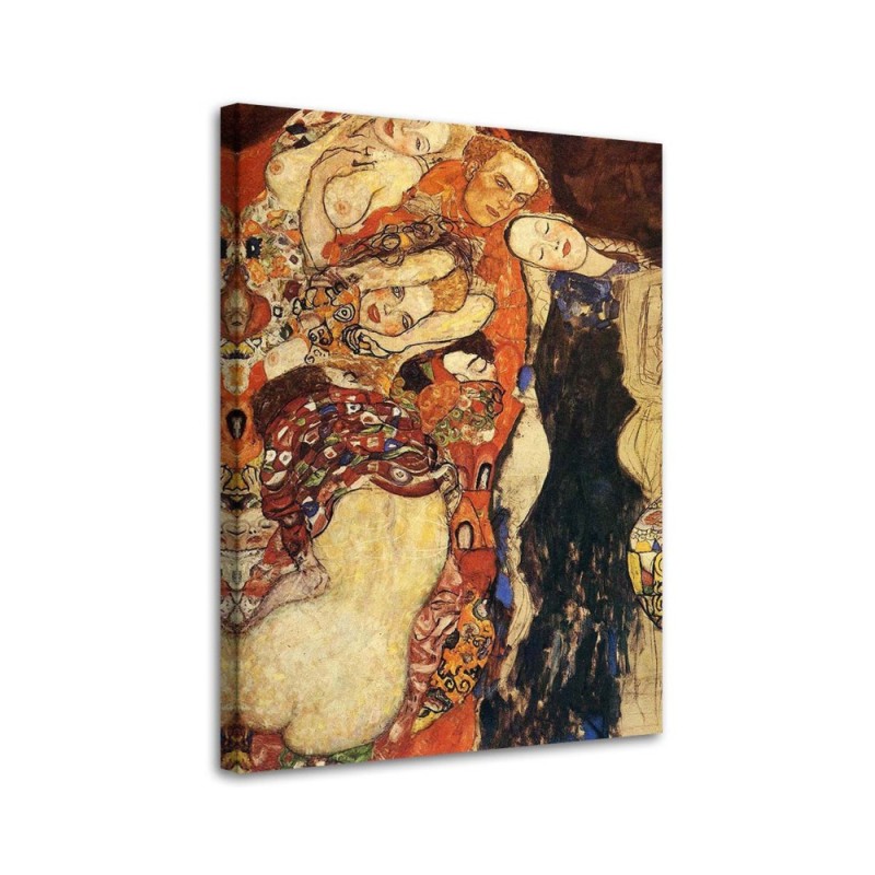Leinwandbild - Braut und Bräutigam - G. Klimt Reproduktion | Feeby