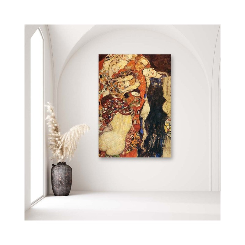 Leinwandbild - Braut und Bräutigam - G. Klimt Reproduktion | Feeby