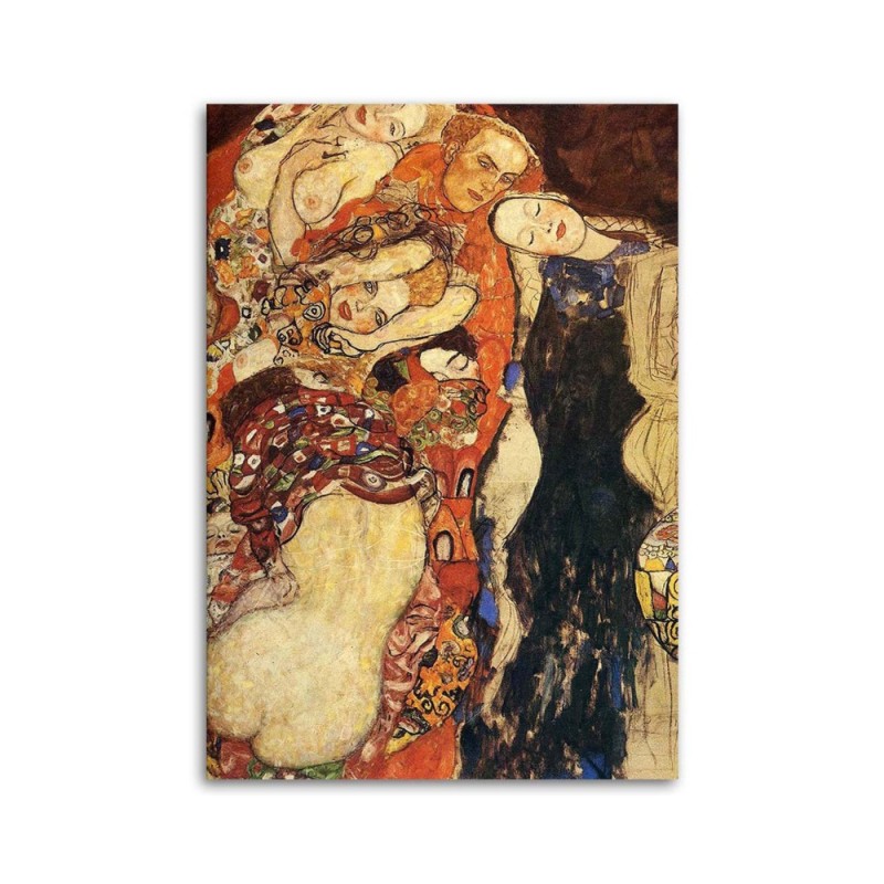 Leinwandbild - Braut und Bräutigam - G. Klimt Reproduktion | Feeby