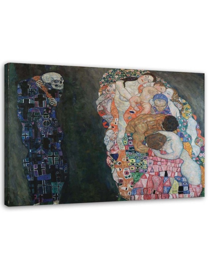 Leinwandbild - Leben und Tod - G. Klimt Reproduktion | Feeby