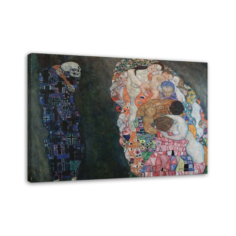 Leinwandbild - Leben und Tod - G. Klimt Reproduktion | Feeby