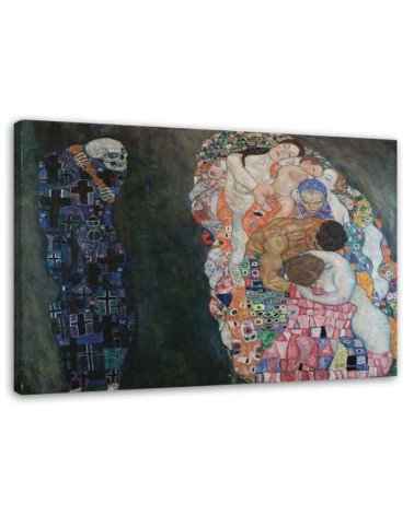 Leinwandbild - Leben und Tod - G. Klimt Reproduktion | Feeby