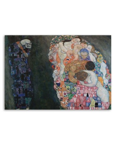 Leinwandbild - Leben und Tod - G. Klimt Reproduktion | Feeby