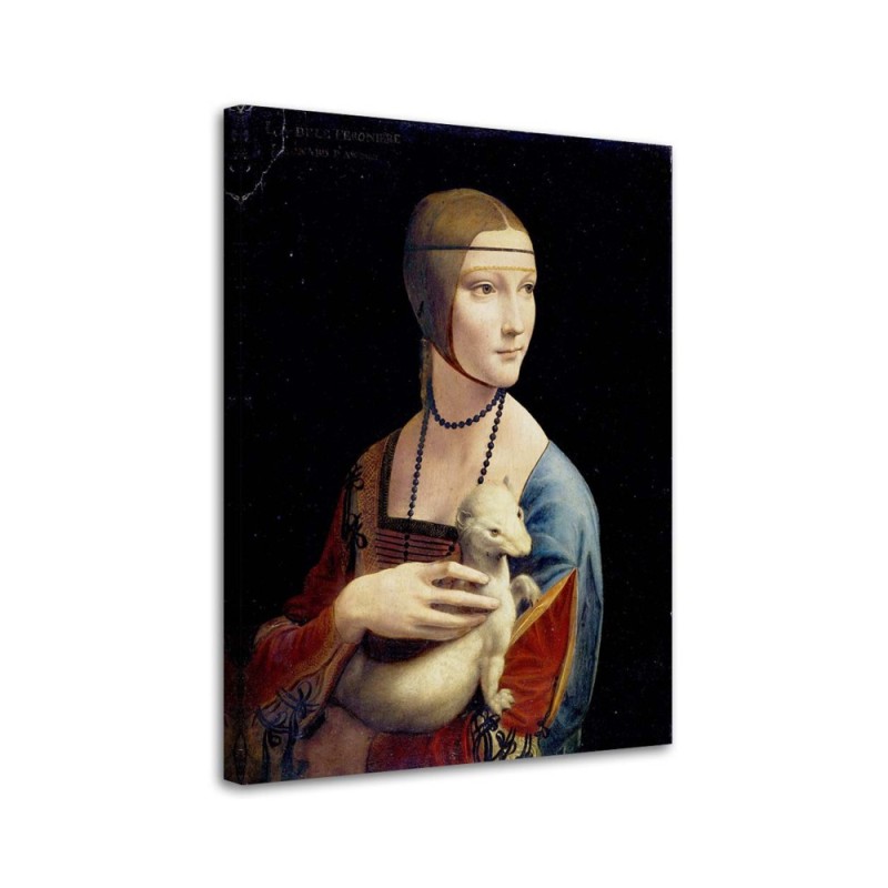 Leinwandbild - Dame mit Hermelin - Da Vinci Reproduktion | Feeby
