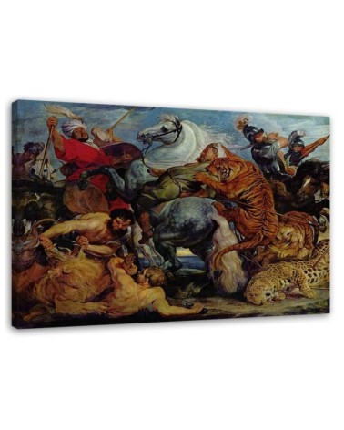 Bild - Die Jagd auf den Tiger - P. P. Rubens Reproduktion | Feeby