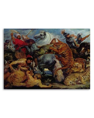 Bild - Die Jagd auf den Tiger - P. P. Rubens Reproduktion | Feeby