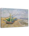 Łodzie rybackie na plaży w Saintes-Maries-de-la-Mer V. van Gogh - Reprodukcje obrazów | FEEBY