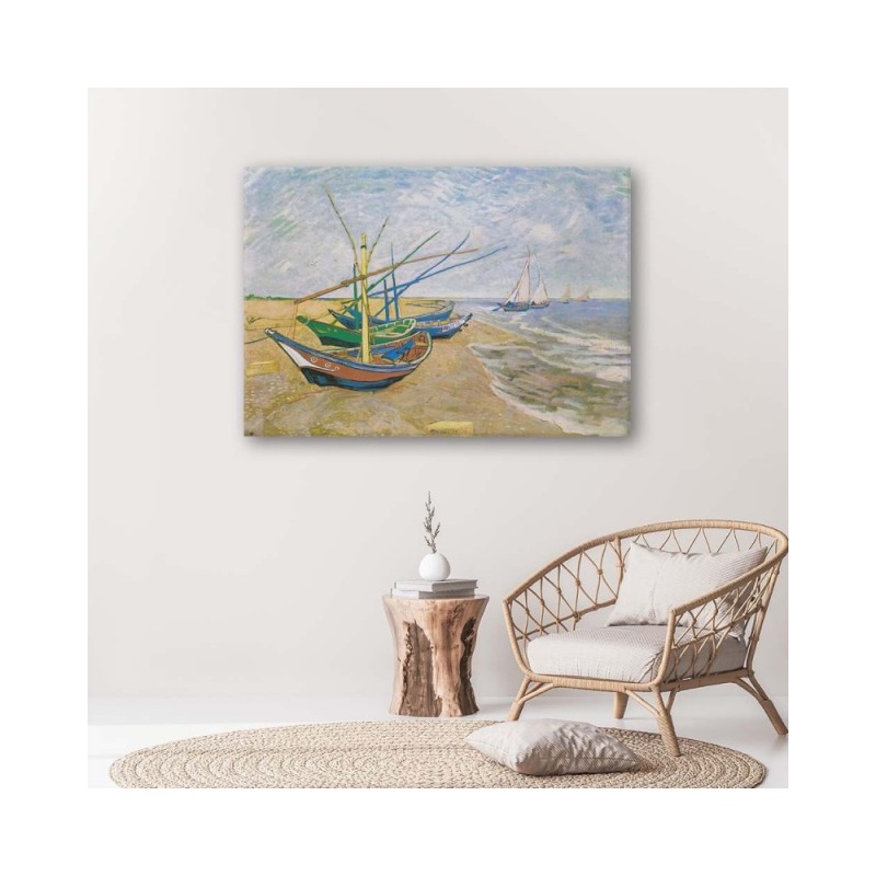 Bild - Fischerboote am Strand - V. van Gogh | Feeby