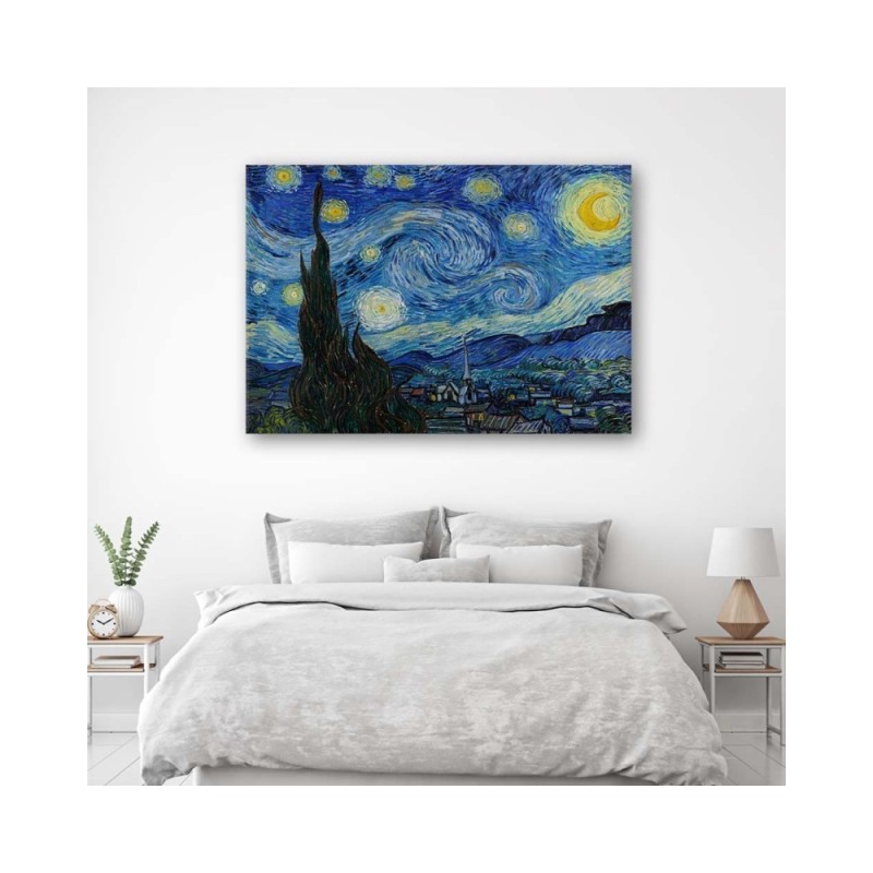 Leinwandbild - Sternennacht - V. van Gogh Reproduktion | Feeby