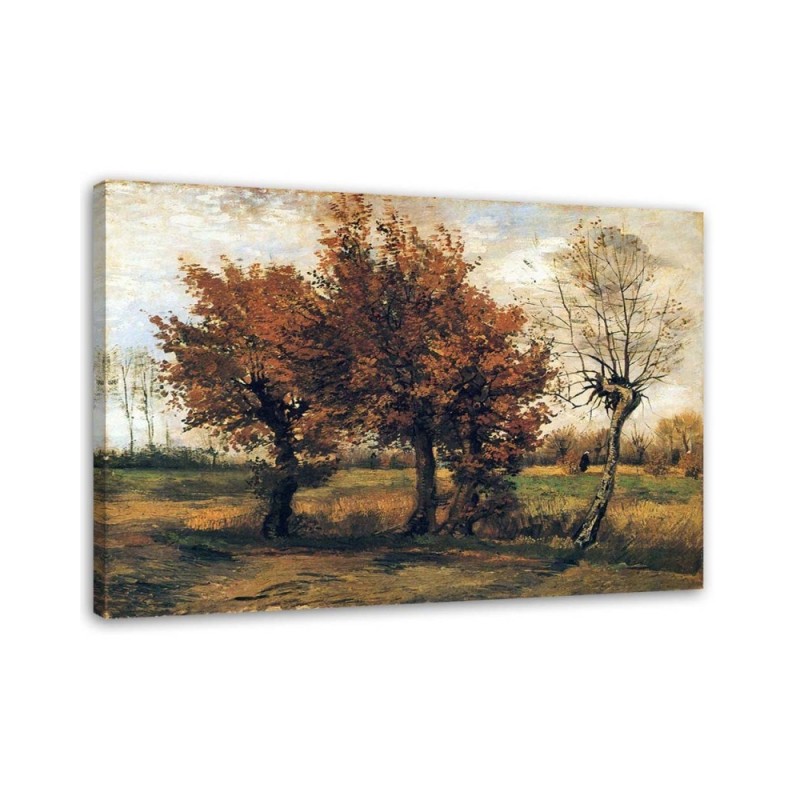 Bild - Herbstlandschaft mit vier Bäumen - V. van Gogh | Feeby