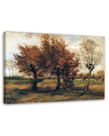 Autumn landscape with four trees V. van Gogh - Reproductions of paintings | FEEBY