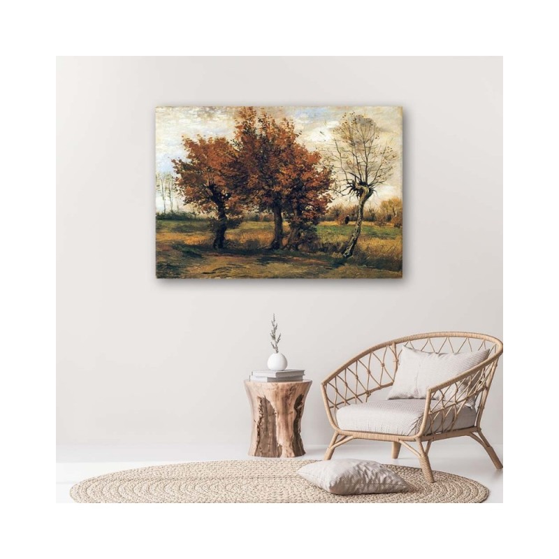 Bild - Herbstlandschaft mit vier Bäumen - V. van Gogh | Feeby