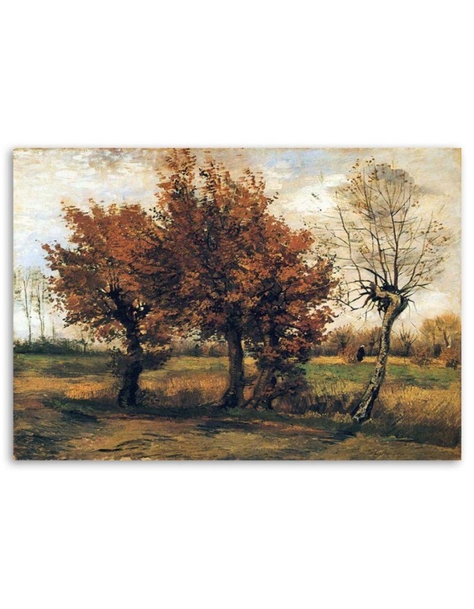 Pejzaż jesienny z czterema drzewami V. van Gogh - Reprodukcje obrazów | FEEBY