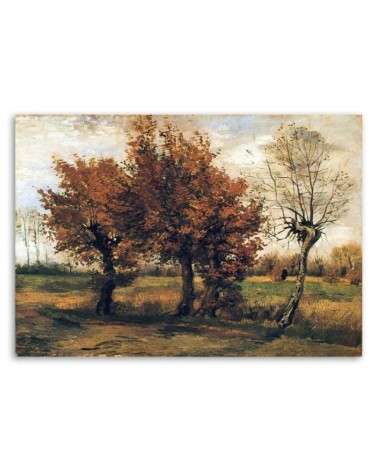 Bild - Herbstlandschaft mit vier Bäumen - V. van Gogh | Feeby