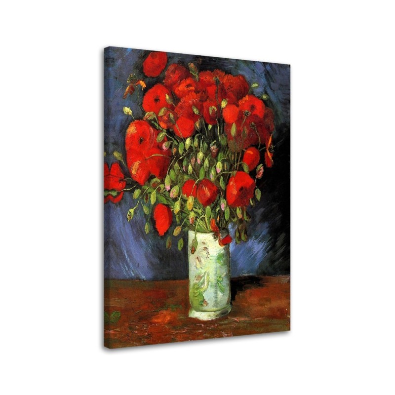 Bild - Vase mit roten Mohnblumen - V. van Gogh Reproduktion | Feeby