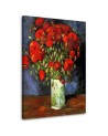Vase with red poppies V. van Gogh - Canvas prints Reproductions of paintings | FEEBY