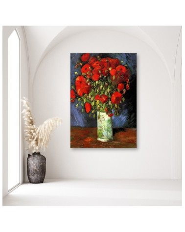 Bild - Vase mit roten Mohnblumen - V. van Gogh Reproduktion | Feeby