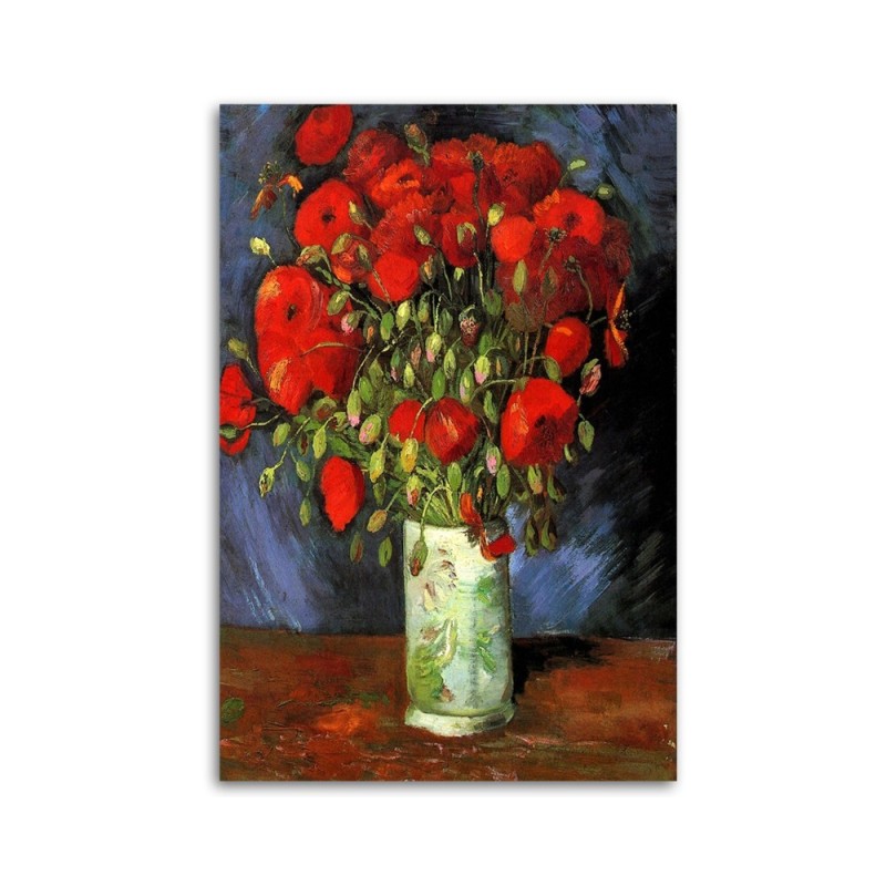 Bild - Vase mit roten Mohnblumen - V. van Gogh Reproduktion | Feeby