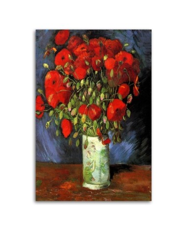 Bild - Vase mit roten Mohnblumen - V. van Gogh Reproduktion | Feeby