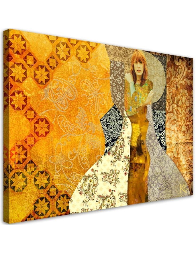 Kobieta na ozdobnym tle Gustav Klimt - Reprodukcje obrazów | FEEBY