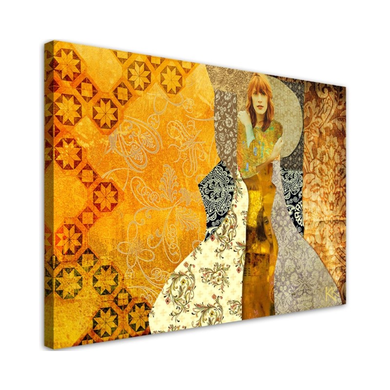 Kobieta na ozdobnym tle Gustav Klimt - Reprodukcje obrazów | FEEBY