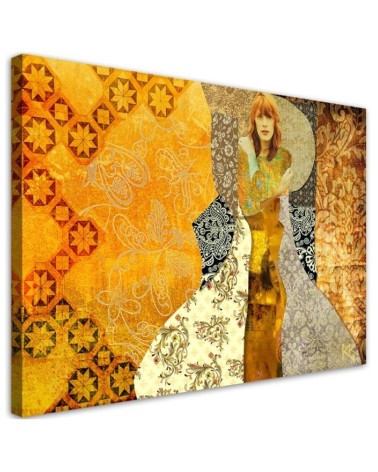Kobieta na ozdobnym tle Gustav Klimt - Reprodukcje obrazów | FEEBY