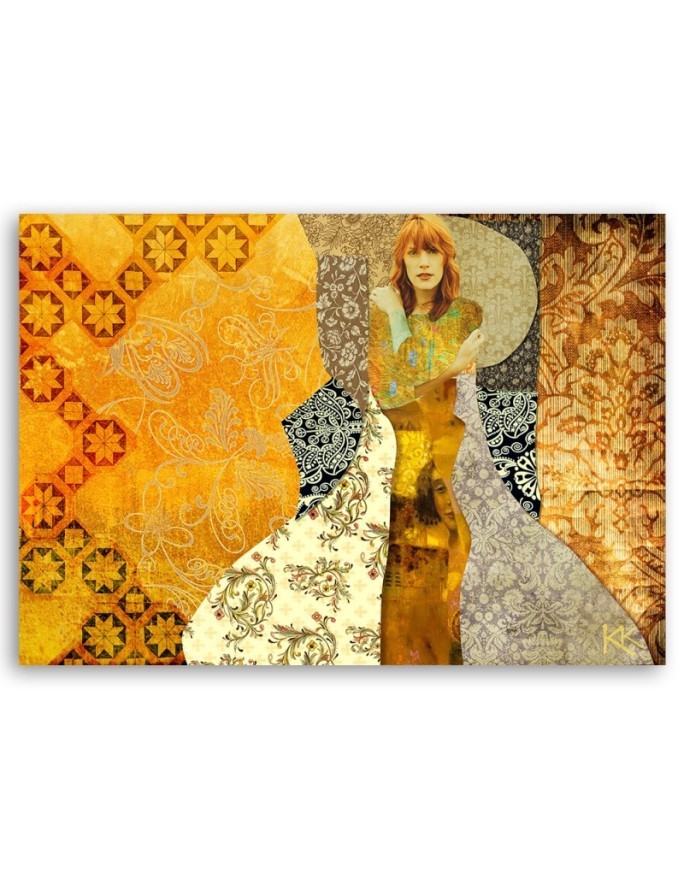 Kobieta na ozdobnym tle Gustav Klimt - Reprodukcje obrazów | FEEBY