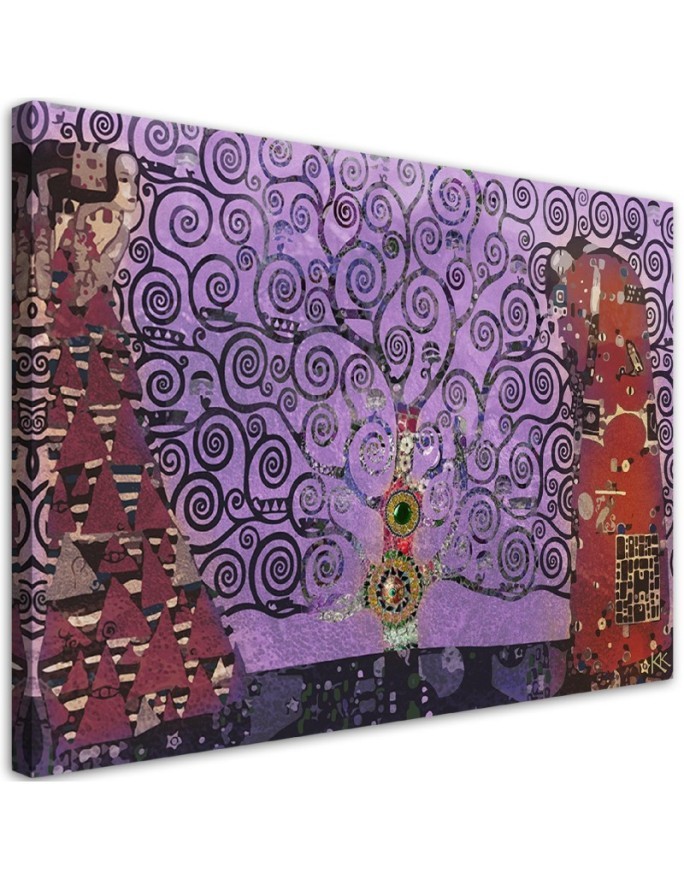 Leinwandbild - Gustav Klimt Lila Baum des Lebens | Feeby