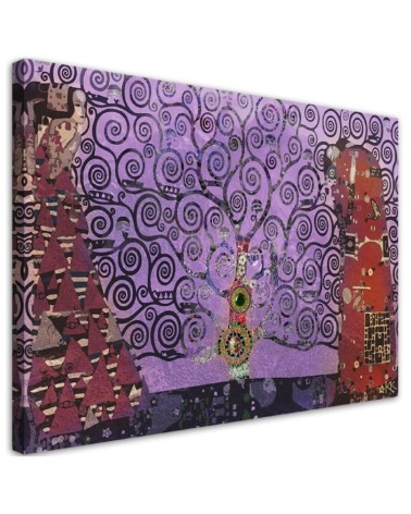 Leinwandbild - Gustav Klimt Lila Baum des Lebens | Feeby