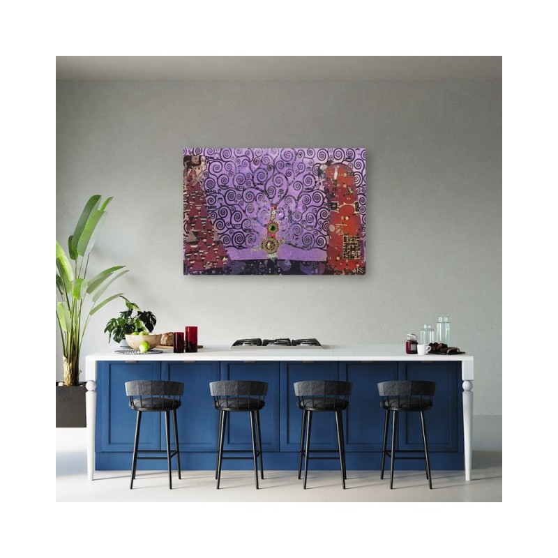 Leinwandbild - Gustav Klimt Lila Baum des Lebens | Feeby