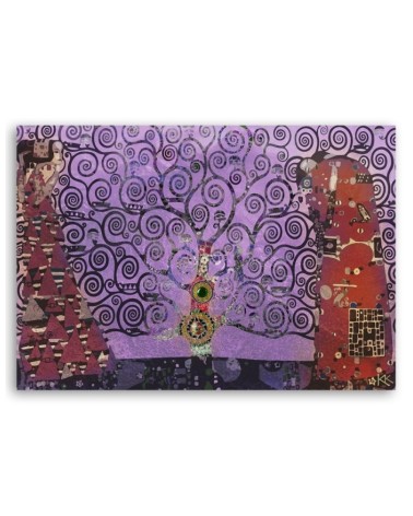 Leinwandbild - Gustav Klimt Lila Baum des Lebens | Feeby