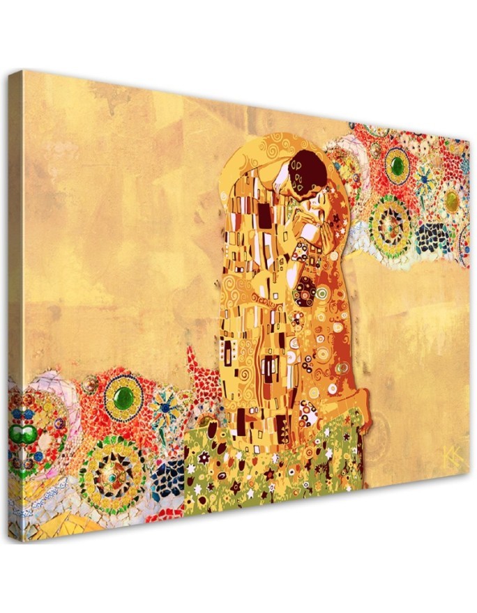 Leinwandbild modern - Klimt Erfüllung einer Frau Abstrakt | Feeby
