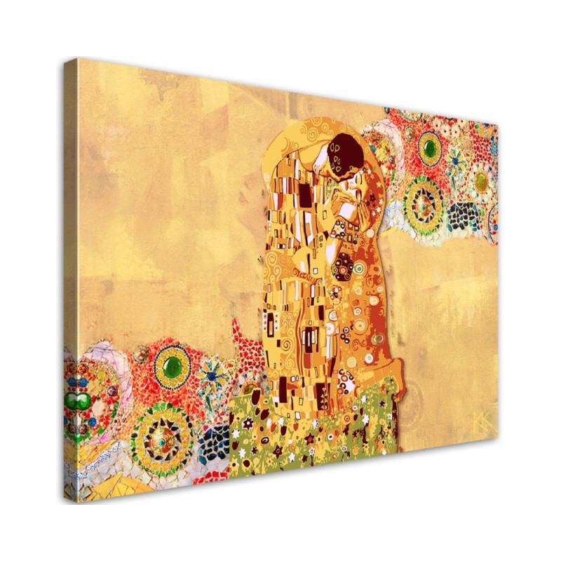 Leinwandbild modern - Klimt Erfüllung einer Frau Abstrakt | Feeby